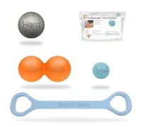Palla da massaggio, palla da lacrosse, per il rilassamento miofasciale, per alleviare la fascite plantare, palla dura, con palla di arachidi extra morbida, fascia elastica