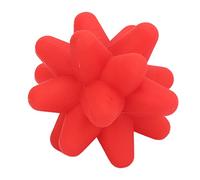 Palla da massaggio portatile per agopuntura, in silicone ad alta elasticità, per il rilassamento muscolare, a forma di riccio, per alleviare il dolore dei tessuti profondi, yoga, (Rosso)