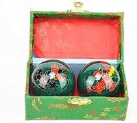 Palla da massaggio sportiva da 2 pezzi Palla cinese per assistenza sanitaria Palla antistress per adulti(Color:b)