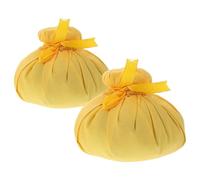Palla da Massaggio Thailandese 2 Pezzi in Cotone Giallo | Spa e Massaggi, Impacco Caldo Delicato, Formato Portatile per Uso su Occhi e Viso