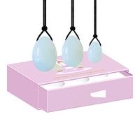 Palla Da Massaggio Yoni Egg In Opalite Naturale Forata 3 Taglie Donna Kegel Esercizio Ben Wa Ball Massager,Uovo Forato Con Borsa
