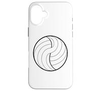 Palla da pallavolo Schizzo di una riga Custodia per iPhone 16 Plus