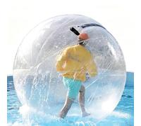 Palla da Passeggio sull'Acqua con Pompa d'Aria Elettrica - Casa Gonfiabile a Bolla da 1,3-2,5M di Diametro, Palla d'Acqua in PVC Spessa 0,8Mm per Piscina e Lago 220CM