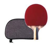 palla da ping pong, Racchetta professionale a colpo singolo con custodia for racchetta e set di racchette da ping pong(Red and black,Straight shot)