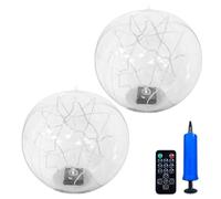 Palla da piscina a LED gonfiabile, 35 cm, sfera ad energia solare, decorazione galleggiante per esterni, patio, giardino, fontana, piscina, decorazione solare per esterni, lampada galleggiante da