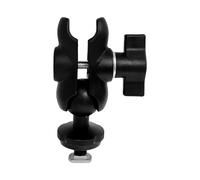 Palla da pista con attacco a T con attacco a T con sfera da 2,5 cm, compatibile con RAM Mount B, braccio a doppia presa (braccio a doppia bussola: lungo 6,1 cm)