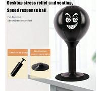 Palla da punching da scrivania, sfera da punching per sollievo della pressione ad uso intensivo con base a ventosa e pallina da aria, adatta per studio tipo palestra, scrivania d'ufficio, pavimento, s