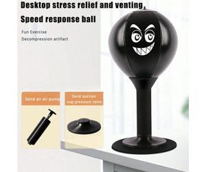 Palla da punching da scrivania, sfera da punching per sollievo della pressione ad uso intensivo con base a ventosa e pallina da aria, adatta per studio tipo palestra, scrivania d'ufficio, pavimento, s