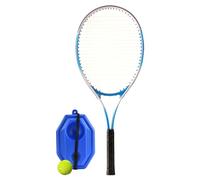 Palla da rimbalzo per allenatore di tennis singolo strumento di formazione pratica portatile per principianti con kit di racchette da sauna regolabili Materiale metallico PE durevole (Adulto)