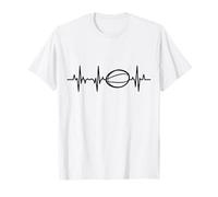 Palla da Rugby Cuore Pulsante Allenatore di Rugby Maglietta