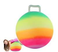 Palla da salto, Palla per bambini - Palline per bambini arcobaleno con manico - Giochi da esterno per bambini Bomboniere estive da 18 pollici per sport saltellanti per famiglie, ragazzi, ragazze, adul