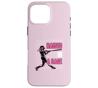 Palla da softball sollevata in gabbia Custodia per iPhone 16 Pro Max