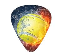 Palla da tennis nel fuoco e nell'acqua,12 pezzi di plettri per chitarra, 3 plettri di diverso spessore per chitarra acustica, basso, ukulele