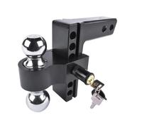 Palla da traino, AP03 Gancio Di Traino Regolabile Nero, Adatto For Ricevitore Da 2 Pollici, In Alluminio Con Caduta/sollevamento 6 - For Carichi Pesanti