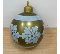 Palla decorativa natalizia gonfiabile, palla di Natale con luce LED e telecomando, decorazione festiva per giardino con palloncini