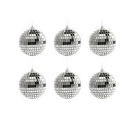 Palla decorativa per feste disco, Specchio Disco Balls Argento 3-5 cm Vetro 6 pezzi Decorazioni for la casa for feste di matrimonio(5cm)