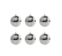 Palla decorativa per feste disco, Specchio Disco Balls Argento 3-5 cm Vetro 6 pezzi Decorazioni for la casa for feste di matrimonio(4cm)