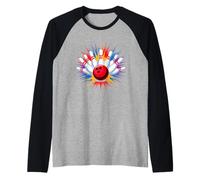 Palla di bowling strike palla esplosiva Maglia con Maniche Raglan