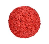Palla di foglie artificiali topiaria, sfera di bosso artificiale for interni/esterni, facile da montare e curare, simulazione realistica di piante decorative finte for casa giardino(Red,36cm)