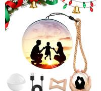 Palla di Natale con video, Christmas Memory Orb Video Sphere Ornamento 3D Memory Ball, Christmas Ball Personalizzato, 6,9 cm, lettore video a sfera di cristallo per Natale (C)