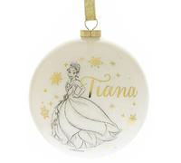 Palla Di Natale Disney Princess 80Mm Oro Glitter Sparkle - Scegli Design