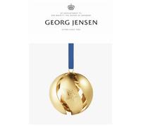 Palla di Natale Georg Jensen 2021 ottone placcato con oro 18 carati NUOVA con...