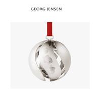 Palla di Natale Georg Jensen 2023 ottone placcato con paladio NUOVA confezion...