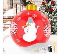 Palla di Natale Gonfiabile,Palla di Natale Gonfiabile Gigante 60 cm,con luce LED,Extra Grande Decorazioni per Esterno Palla di Natale Grande,per Natale,Cortile, Giardino,Casa,Patio