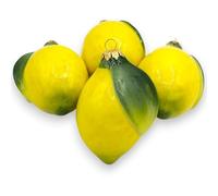 Palla di Natale in pregiata ceramica, forma Limone - h 12 x 8 cm ca. (1Unit