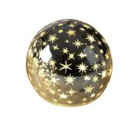 Palla di Natale Mascagni vetro argentato con led 15 cm C2442