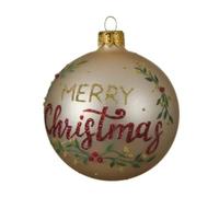PALLA DI NATALE PERLA MERRY CHRSTMAS D 8 CM, Pallina Natale, Decorazione Albero Natale