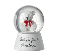 Palla di neve “Baby's first Christmas” con orsetto bianco (6 cm)