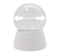 Palla di Neve Fai da Te da 100 mm | Base Bianca Con Sfera di Vetro per Il Montaggio Carillon | 40045
