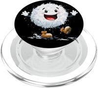 Palla di neve felice con scarpe per l'inverno e snowballer PopSockets PopGrip per MagSafe