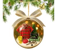 Palla di neve ornamenti per albero di Natale, palla di neve per le vacanze, ornamenti per albero di Natale, decorazioni per feste per interni, pareti, porte, finestre, camini, ringhiere per scale