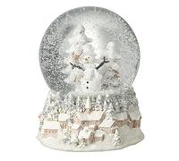 Palla di neve pupazzo di neve con base decorativa di villaggio invernale