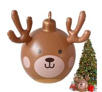 Palla di renna gonfiabile di Natale, palline di Natale, gonfiabili, giganti, ornamenti per cantiere di festa oversize, per la decorazione all'aperto, decorazione stagionale per la strada scolastica