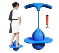 Palla di salto per sicurezza e antiscivolo, con manico e pompa | Per l'equilibrio e il salto per esterno interno compleanno festa allenamento parco