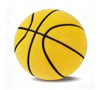 Palla Di Spugna, Palla Da Basket Silenziosa, 24cm Palla Spugna, Palla Gommapiuma, Palla Morbida Bambini Per Casa, Silenzioso Basketball Indoor, Basket Leggero E Silenzioso Con Canestro (Giallo)
