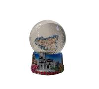 Palla di Vetro con Neve Sicilia Souvenir Siciliani (Sicilia 1 cm 6,5)