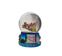 Palla di Vetro con Neve Sicilia Souvenir Siciliani (Sicilia 2 cm 6,5)