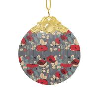 Palla di vetro decorativa del pendente dei fiori luminosi, ornamento rotondo a 3 pollici per l'esposizione di Natale della vendita al dettaglio