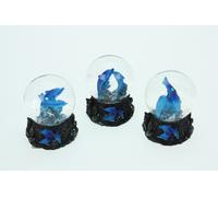 Palla Di Vetro Miniatura Con Delfini Glitterati 3Fach H 6,5 Cm