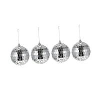 Palla Disco Specchio in Vetro 4 Pezzi Argento per Feste