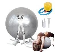Palla fitness, palla assistita per salto mortale | Palla da yoga per protezione fitness | Assistenza per capriola antiscivolo con nucleo ponderato, capacità di 250 kg, cinghie regolabili per bambini e