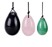 Palla for esercizi di Kegel da donna con uovo di giada naturale da 3 pezzi decorazione della stanza