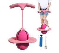 Palla frittella con maniglia, giocattolo antiscivolo portatile con manico e pompa, palla da saltare per e adulti, per giochi interni esterni, fitness, sport, ricreazione e festa,