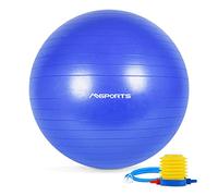 palla ginnastica premium anti dust, 55cm-105cm incluso poster con esercizi, blu 105cm, palla yoga