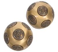 Palla Ginnica Manuale in Ottone 5cm, Rotonda, a Dodici Facce | Rotazione Fluida, Allenamento di Presa, Lavoro D'ufficio, Coordinazione e Riabilitazione, Formato Portatile