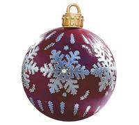 Palla gonfiabile di Natale decorazione 60 cm gigante palle di Natale decorazione all'aperto grandi palle di Natale ornamenti per festa di nozze, decorazione domestica cortile prato giardino (A)